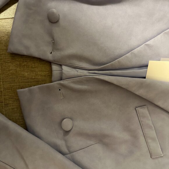 7 for all Mankind Blazer and Shorts Faux Leather Set - Picture 4 of 7